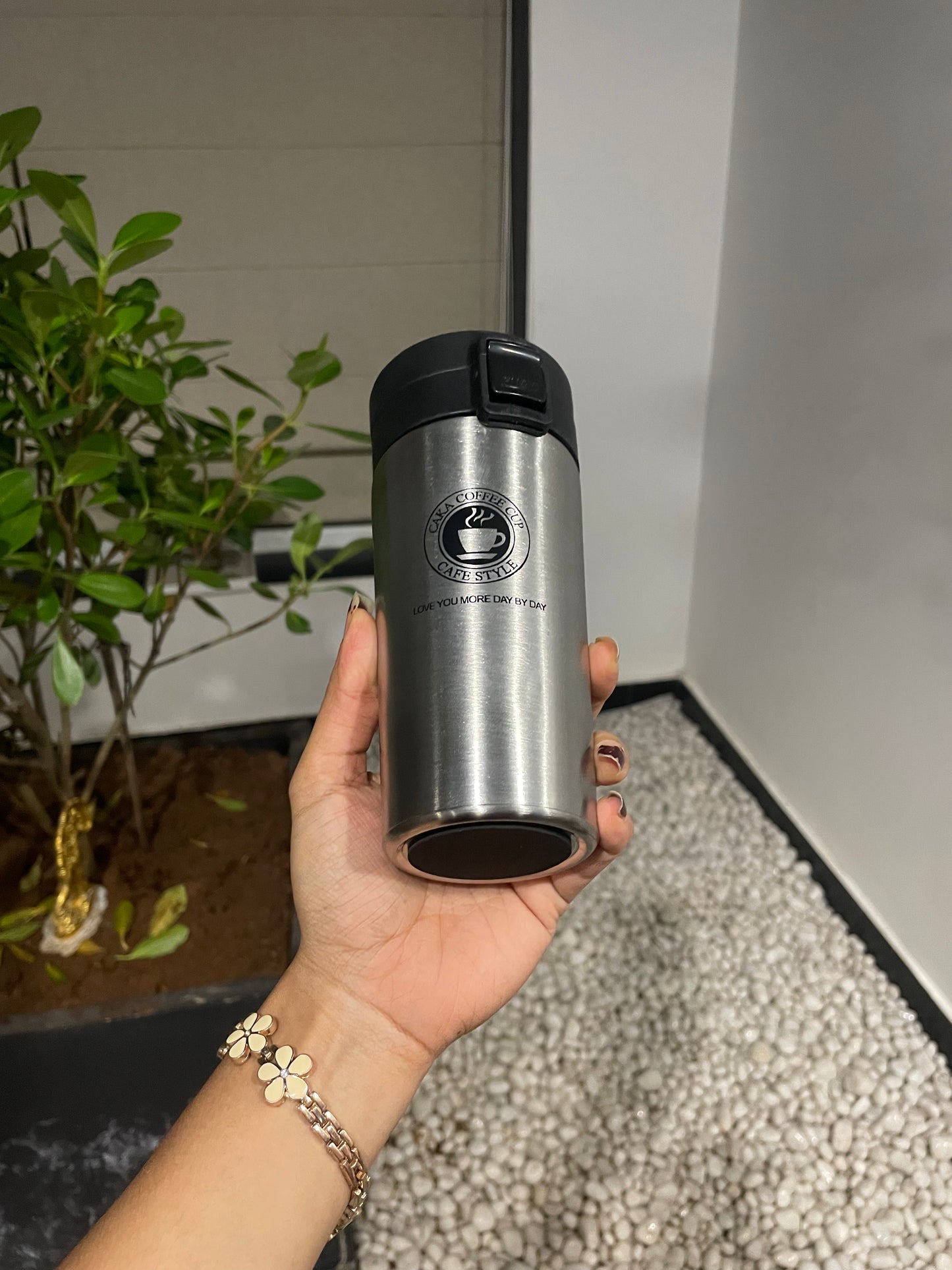 Stainless Steel Tumbler Vacuum Flask Bottle (380 ml) | Thermo Tea & Coffee Mug