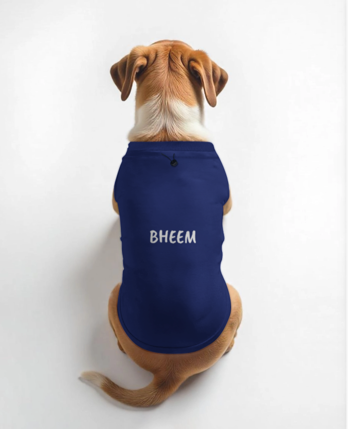 Customised Dog T-Shirts Name | 100% Cotton | Print Your Own Design | Soft, Breathable & Perfect Fit