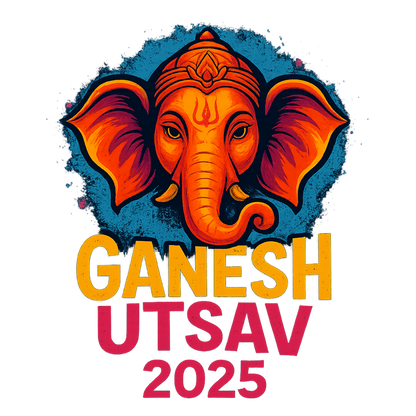 Ganesh Chaturthi White Polyester T-Shirt – Cute Trendy Ganesh Logo Design | Unisex Festive Tee